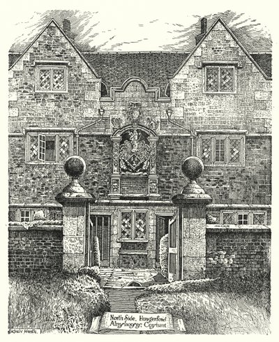 North Side, Hungerford Almshouses, Corsham (gravering) af Sidney Heath