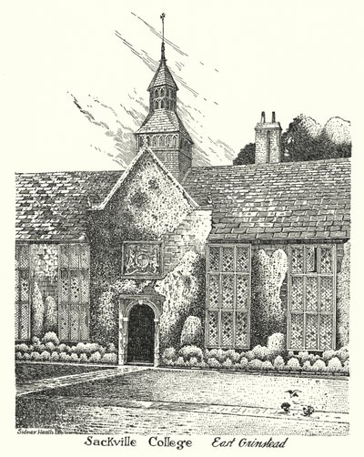 Sackville College, East Grinstead (gravering) af Sidney Heath