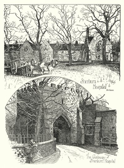 Sherburn Hospital, Durham (gravering) af Sidney Heath