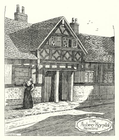 The Aubrey Hospital, Hereford (gravering) af Sidney Heath