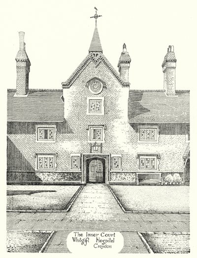 The Inner Court, Whitgift Hospital, Croydon (gravering) af Sidney Heath