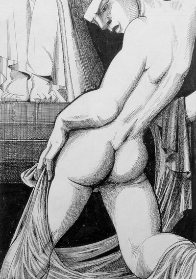 Ganymede before Zeus, 1923 (ink & wc) af Sidney Hunt