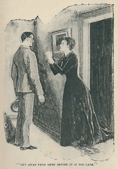 Kom væk herfra før det er for sent, 1892 af Sidney Paget