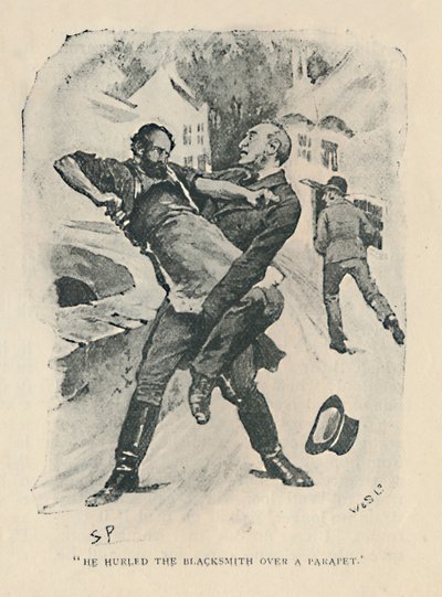 Han kastede smeden over en brystning, 1892 af Sidney Paget