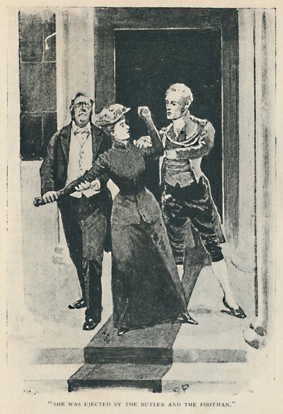 Hun blev smidt ud af Butler And The Footman, 1892 af Sidney Paget