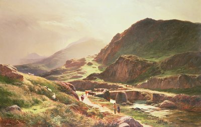 Highland Scene af Sidney Richard Percy