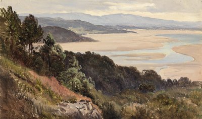 Lancaster Sands (olie på papir) af Sidney Richard Percy