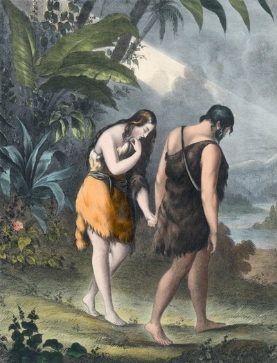 Adam og Eva drevet ud af Paradiset af Siegfried Detler Bendixen