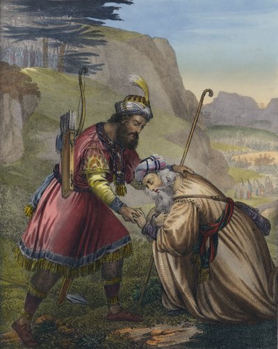 Jacobs forsoning med sin bror Esau af Siegfried Detler Bendixen