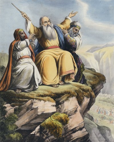 Moses beder om Israels succes mod amalekiterne af Siegfried Detler Bendixen