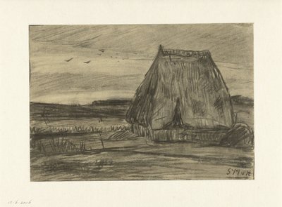 Landskab med hytte af Sientje Mesdag van Houten