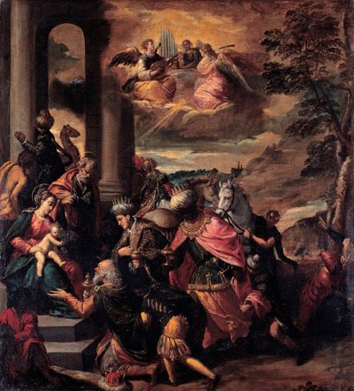 Magiernes tilbedelse, 1580 af Sigismondo Scarsellino