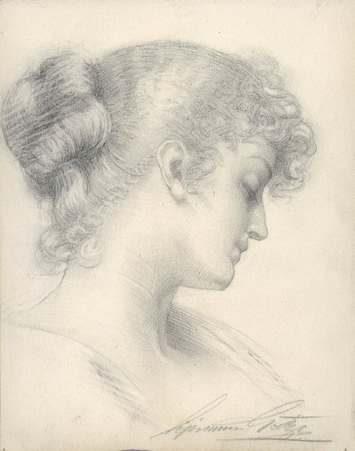 Studie til Evensong af Sigismund Christian Hubert Goetze