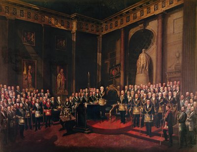 Modtagelsen af HKH Prinsen af Wales som tidligere stormester, 1. december 1869 af Sigismund Rosenthal