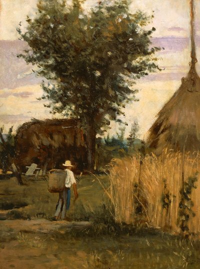 Barnyard, af Silvestro Lega af Silvestro Lega