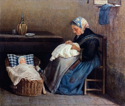 Bedstemoderen, af Silvestro Lega af Silvestro Lega