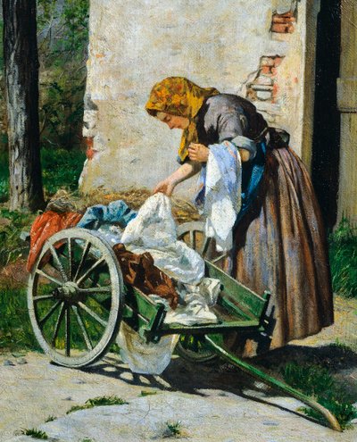 Vaskekvinder nær Firenze af Silvestro Lega
