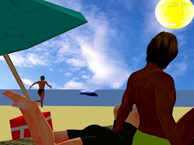 Flugt fra solen: Digital strandidyl af Silvia Martini