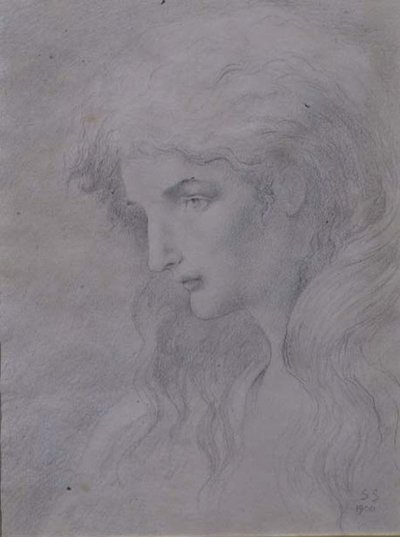 Allegorisk Hoved af Simeon Solomon
