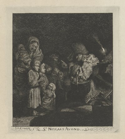 Sinterklaas-aften St Nicholas Evening (titel på objekt) af Simon Andreas Krausz