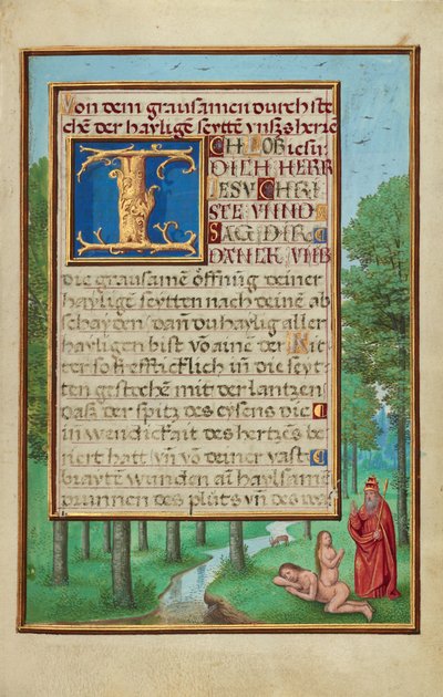 Rand mit der Erschaffung Evas af Simon Bening