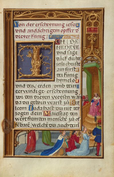 Die Königin von Saba vor König Salomo af Simon Bening