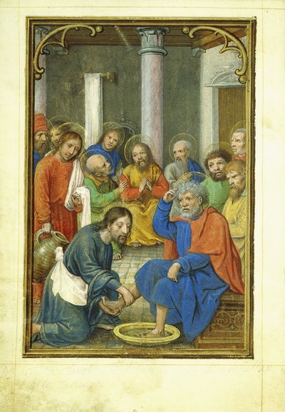 Kristus vasker Peters fødder, 1520
