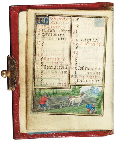 Folio fra en miniaturebog med timer, brug af Rom, Brugge, 1530-35 af Simon Bening