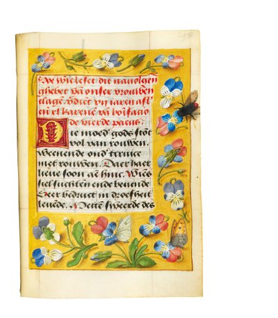 Side fra Imhof Prayerbook, 1511 af Simon Bening