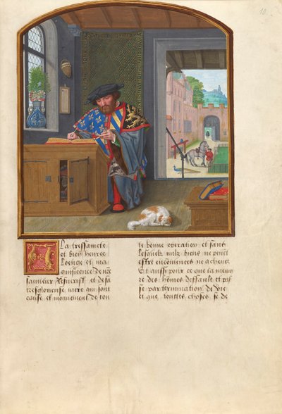Våbenkongen af det gyldne skind Ordenen om Jacques de Lalaing, ca. 1530-40 (tempera, bladguld og blæk på pergament) af Simon Bening