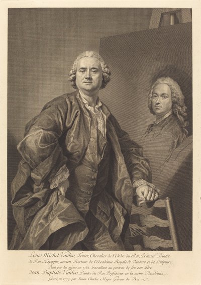 Louis Michel Vanloo af Simon Charles Miger after Louis Michel Van Loo