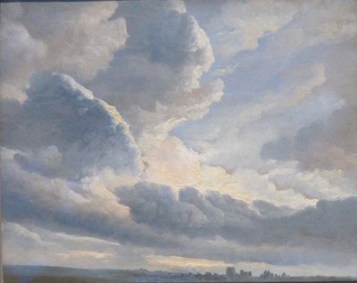 Studie af skyer med solnedgang nær Rom af Simon Denis