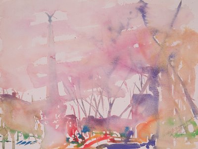 Aix en provence, Frankrig, 2002 (akvarel) af Simon Fletcher