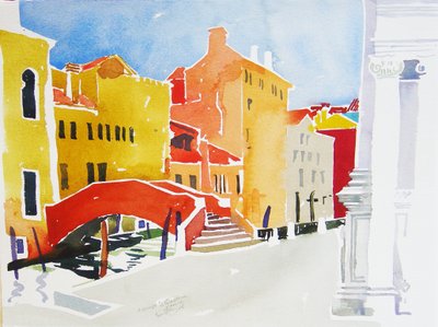 Campo S Guistina, 2006 (akvarel) af Simon Fletcher