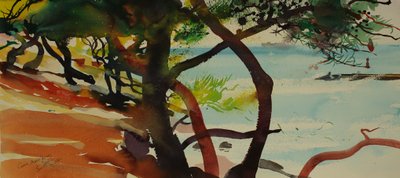 Caro, Martigues, 2007 (akvarel) af Simon Fletcher