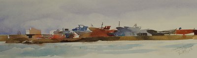 Chantier marine 2008 (akvarel) af Simon Fletcher