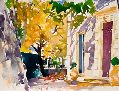 Chez M  Mme Boyer, 2010 (akvarel) af Simon Fletcher