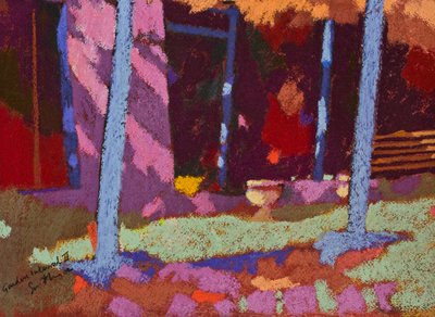 Garden Interval (pastel på papir) af Simon Fletcher