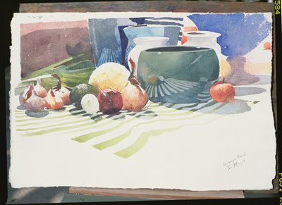 La Coupe Bleu II, 2003 (akvarel på papir) af Simon Fletcher
