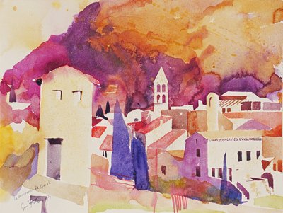 La Maison de Garel, 2004 (akvarel på papir) af Simon Fletcher