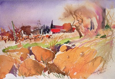 La colombette en hiver, Frankrig, 2004 (akvarel) af Simon Fletcher