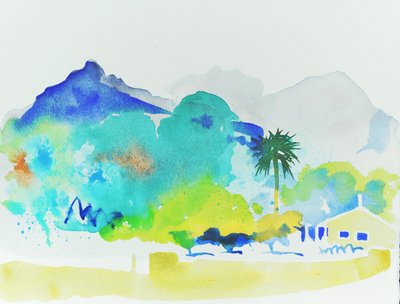 Vejen til Soller, 2015 (watecolour) af Simon Fletcher