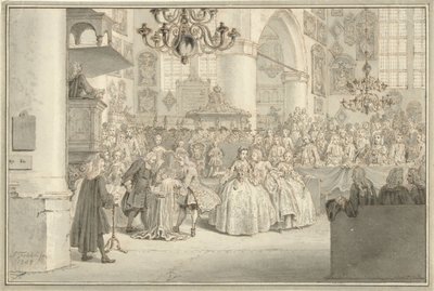 Dåb af Prins William V, 1748 af Simon Fokke