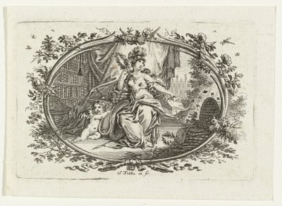 Minerva som protektor for uddannelse og kunst af Simon Fokke
