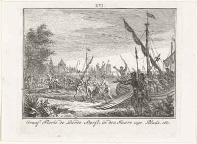 Floris III af Hollands død i Antiochia, 1784 af Simon Fokke