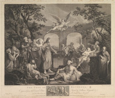 Puljen af Bethesda St. John, kapitel 5, 24. februar 1772 af Simon Francois Ravenet