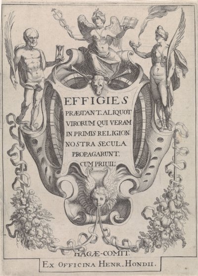 Patronen danner figurer af guirlander af Simon Frisius