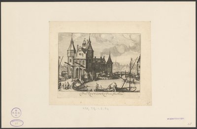 Udsigt over den første Regulierspoort i Amsterdam af Simon Frisius