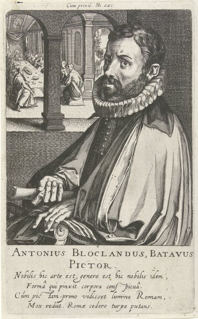 Portræt af Anthonie Blocklandt af Simon Frisius
