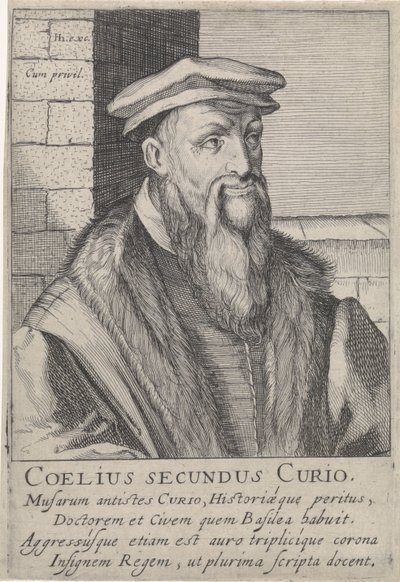 Portræt af Caelius Secundus Curio af Simon Frisius